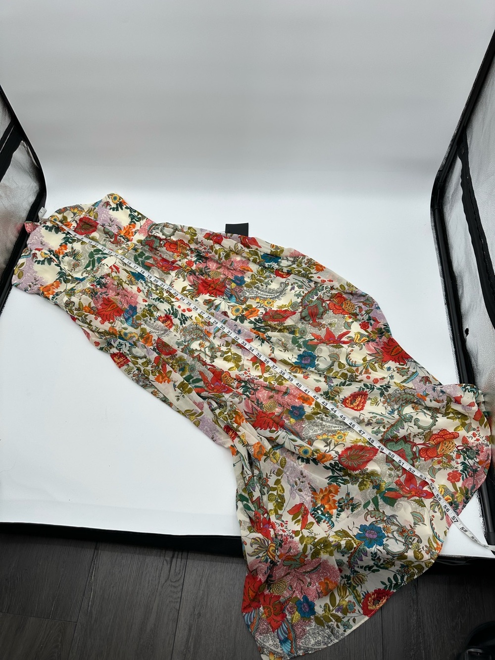 Lulus Lila Cream Floral Print Maxi Dress Size L - Picture 13 of 13